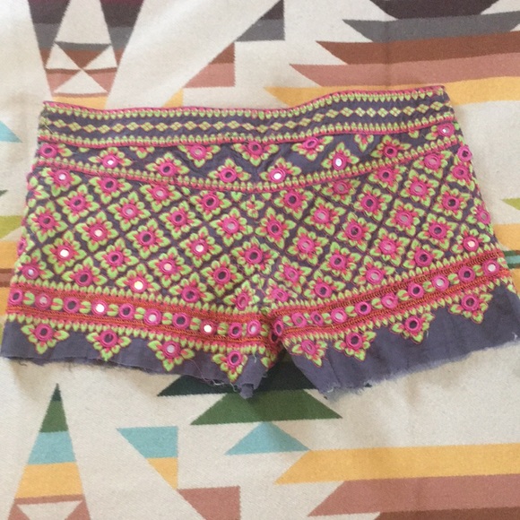 FP One Mirrored Embroidered Boho Festival Shorts - Picture 4 of 5